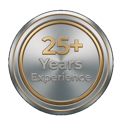 21+ Years Experience badge