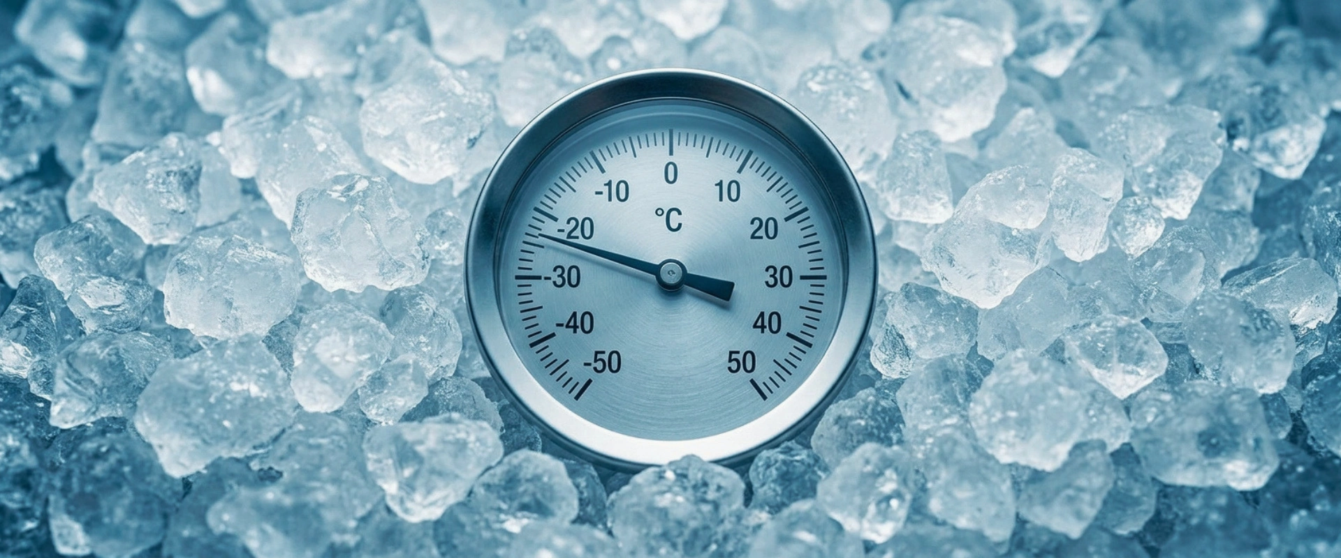 Temperature gauge at 0 degrees celsius
