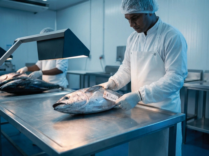 Grading tuna to US standards